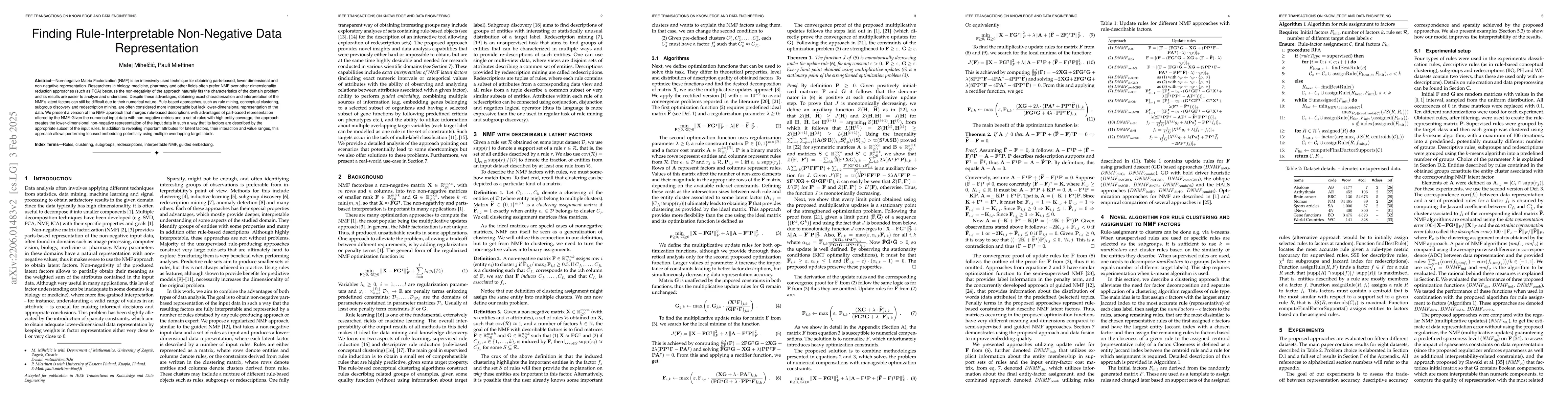 Thumbnail for Finding Rule-Interpretable Non-Negative Data Representation