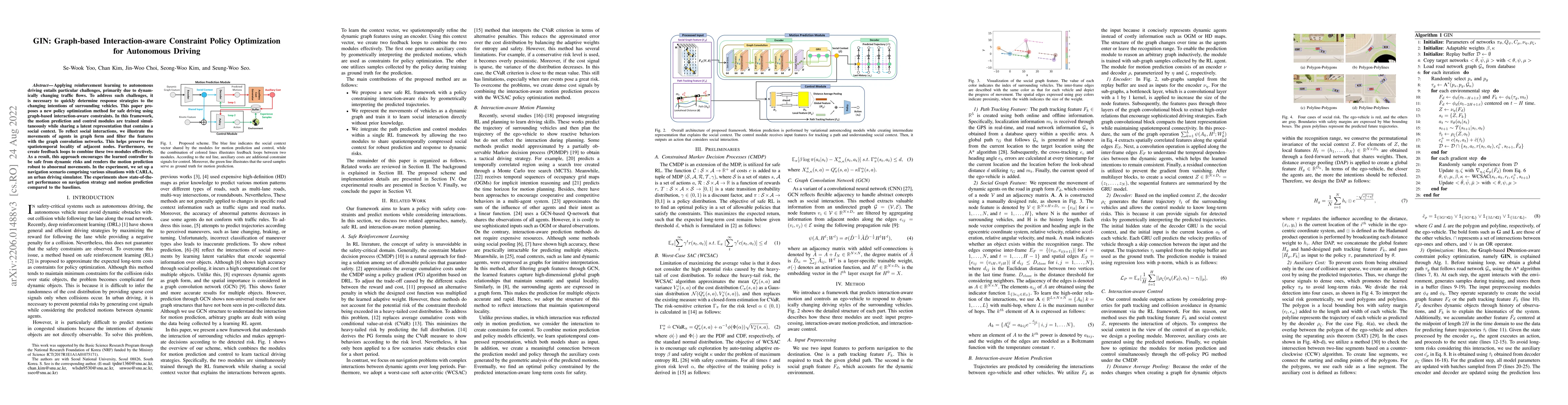 Thumbnail for GIN: Graph-based Interaction-aware Constraint Policy Optimization for
  Autonomous Driving