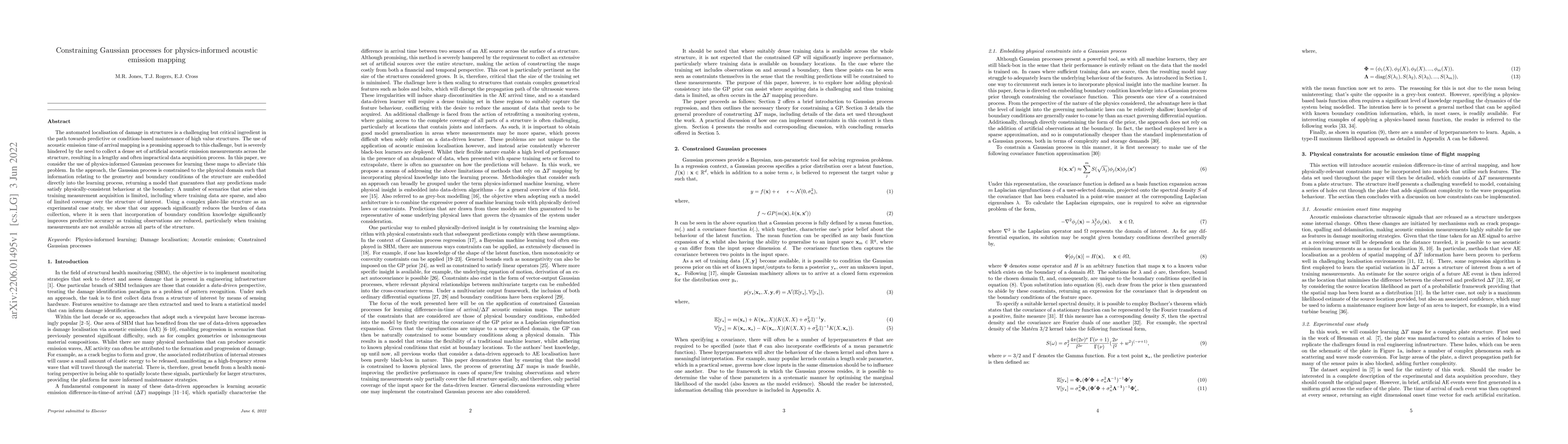 Thumbnail for Constraining Gaussian processes for physics-informed acoustic emission
  mapping