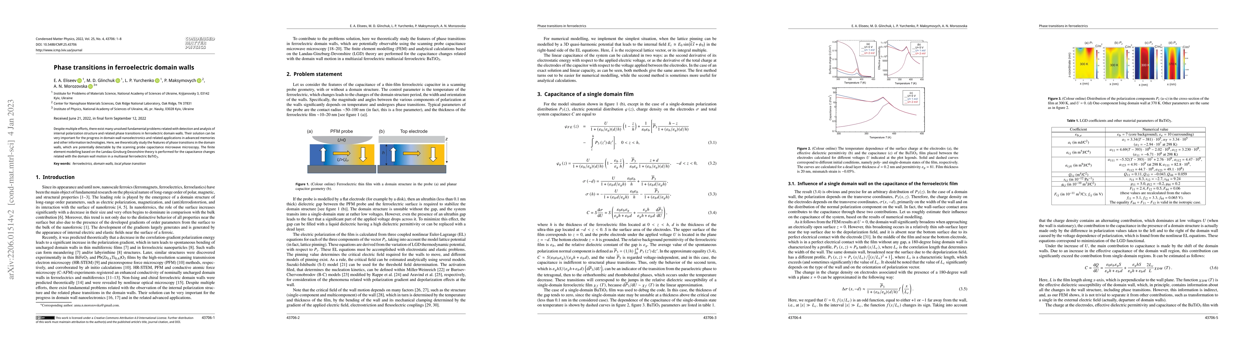 Thumbnail for Phase transitions in ferroelectric domain walls