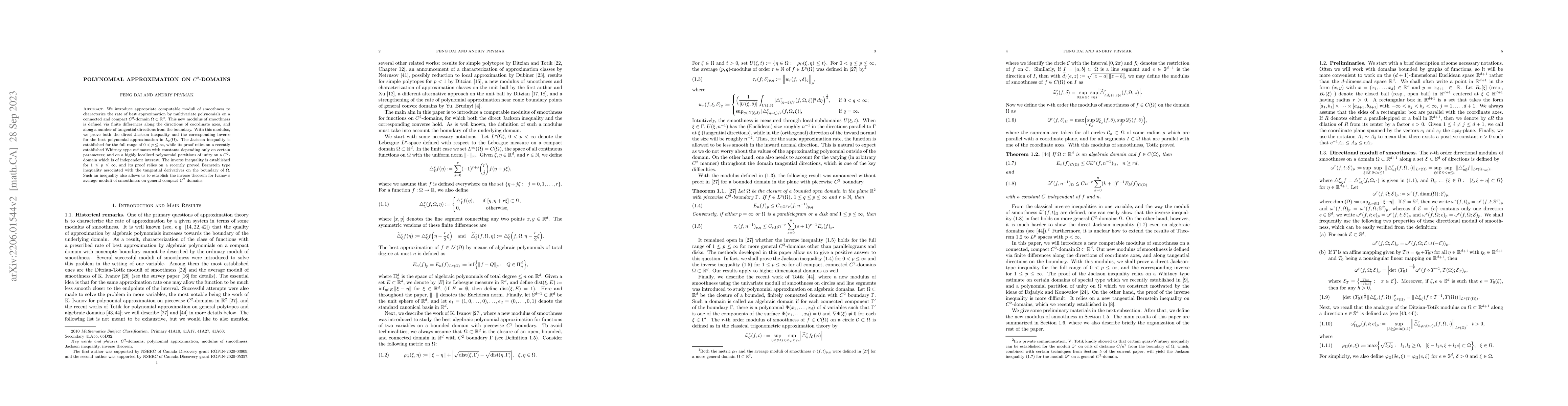 Thumbnail for Polynomial approximation on $C^2$-domains