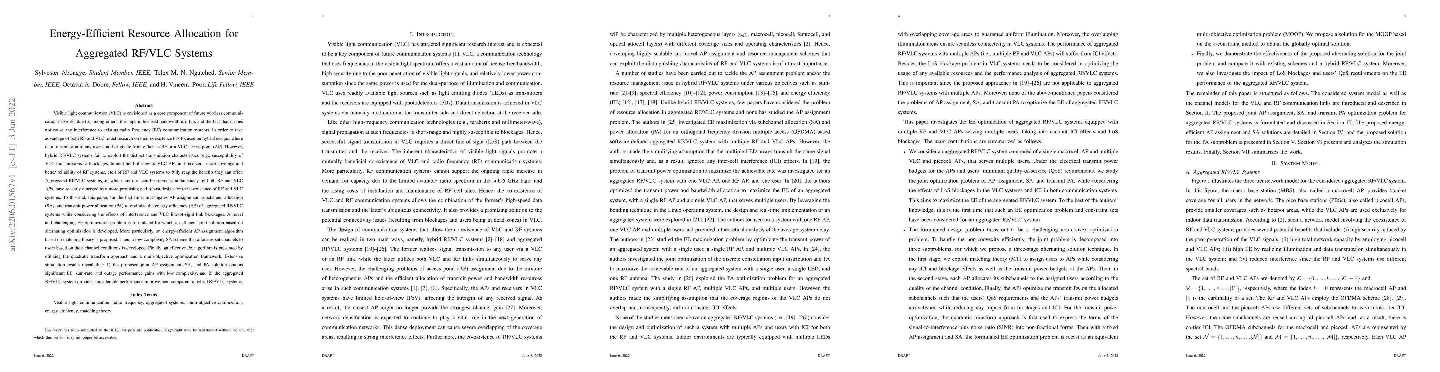 Thumbnail for Energy-Efficient Resource Allocation for Aggregated RF/VLC Systems
