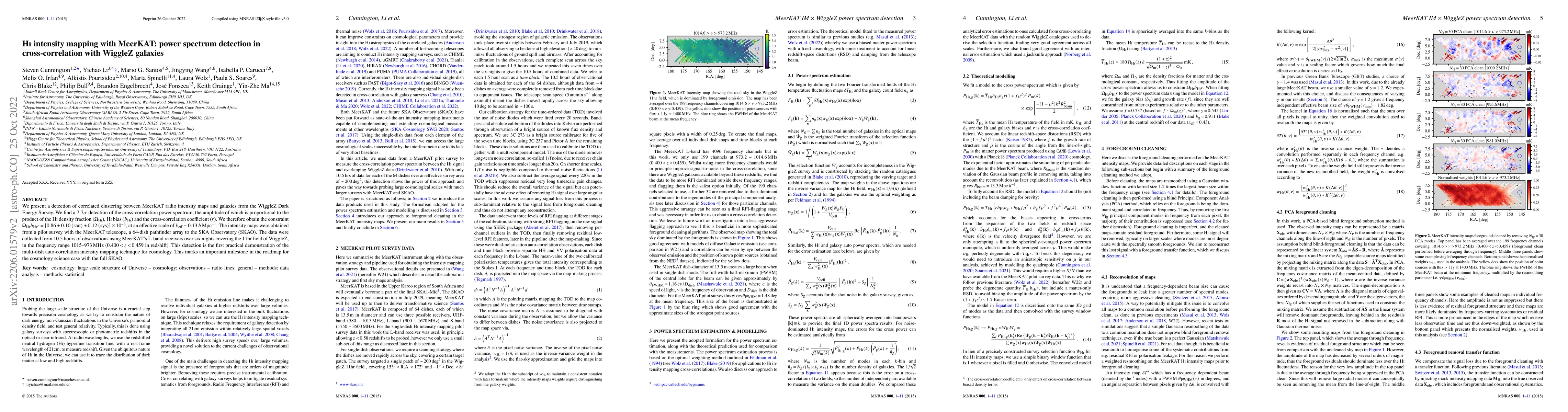 Thumbnail for HI intensity mapping with MeerKAT: power spectrum detection in
  cross-correlation with WiggleZ galaxies