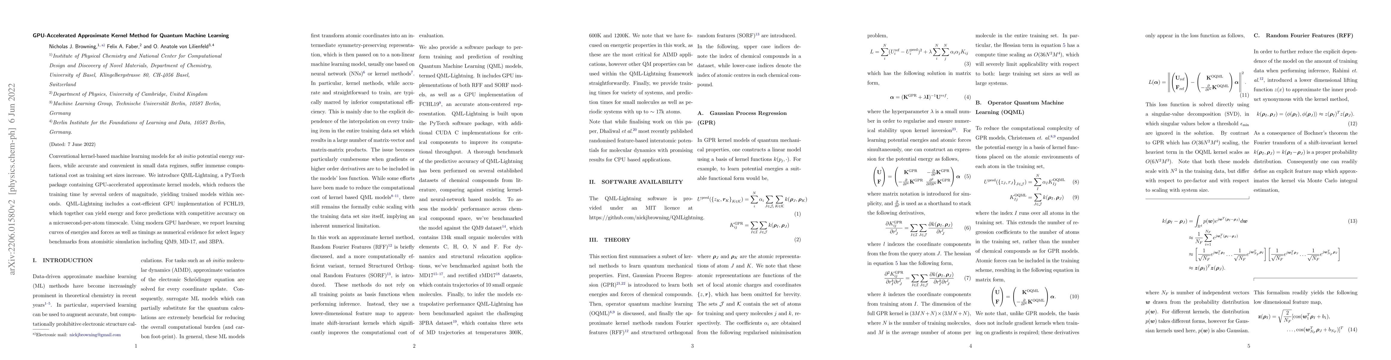 Thumbnail for GPU-Accelerated Approximate Kernel Method for Quantum Machine Learning