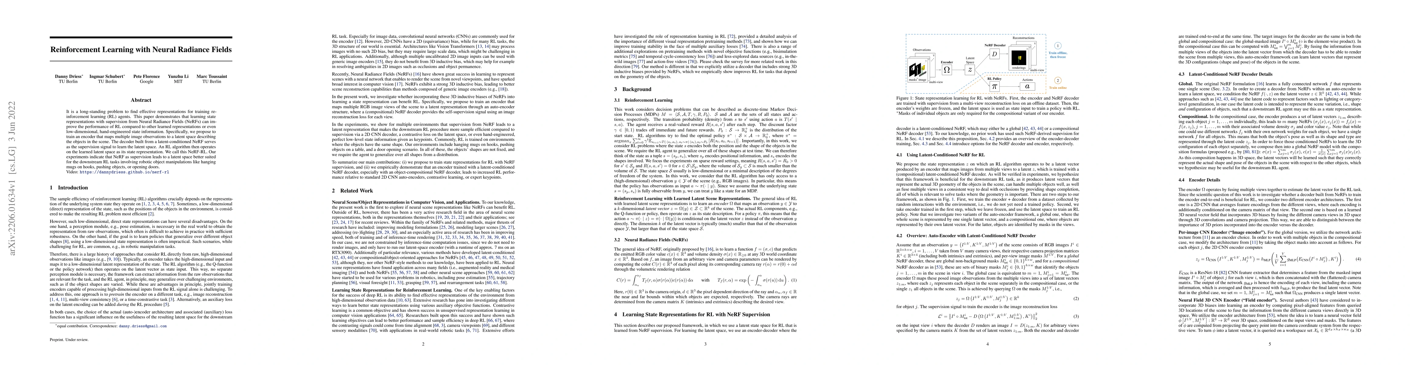 Thumbnail for Reinforcement Learning with Neural Radiance Fields