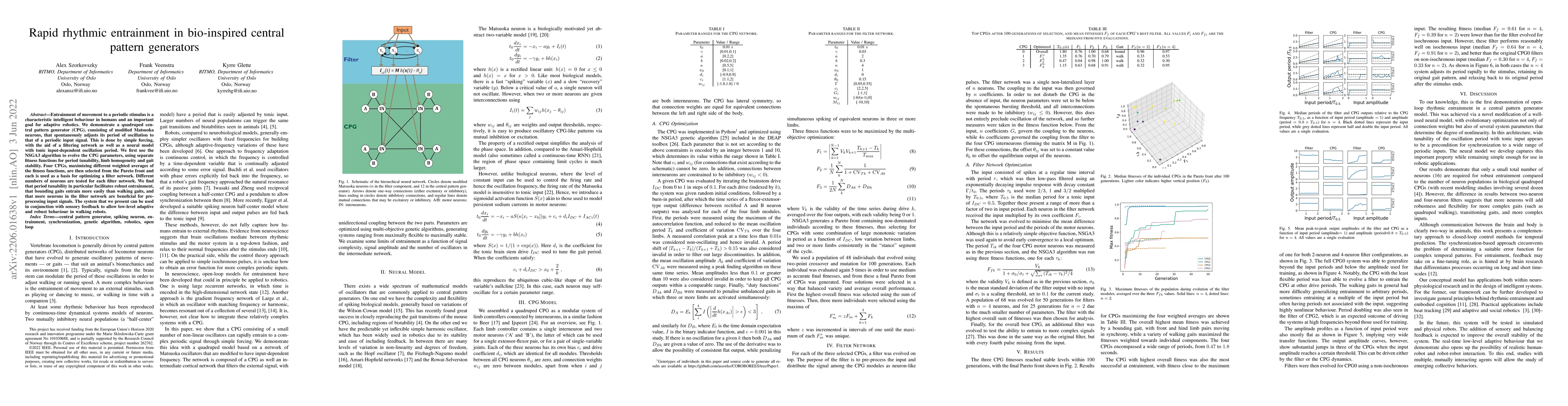 Thumbnail for Rapid rhythmic entrainment in bio-inspired central pattern generators