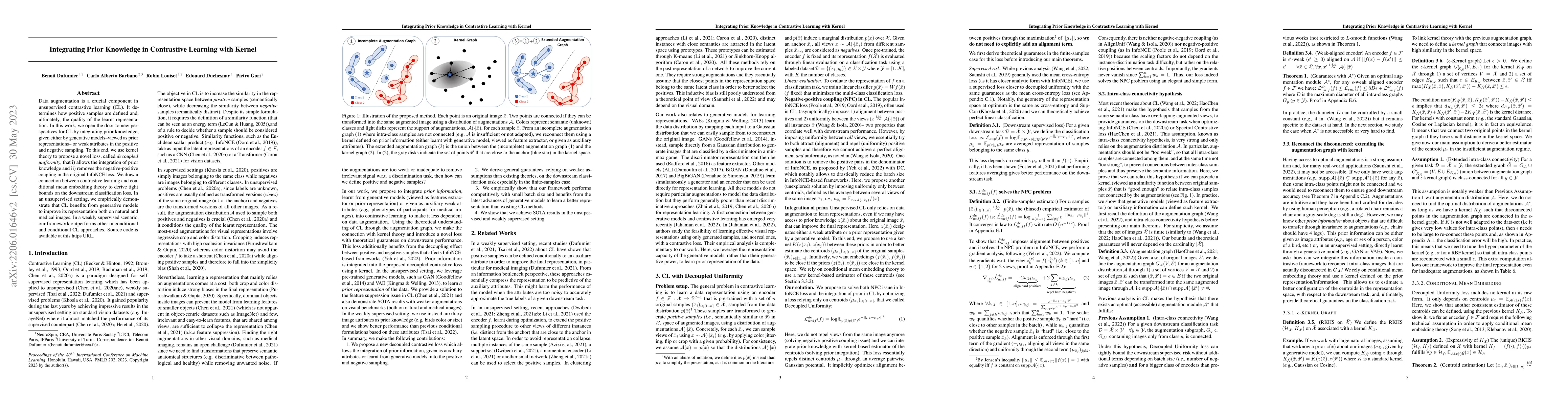 Thumbnail for Integrating Prior Knowledge in Contrastive Learning with Kernel