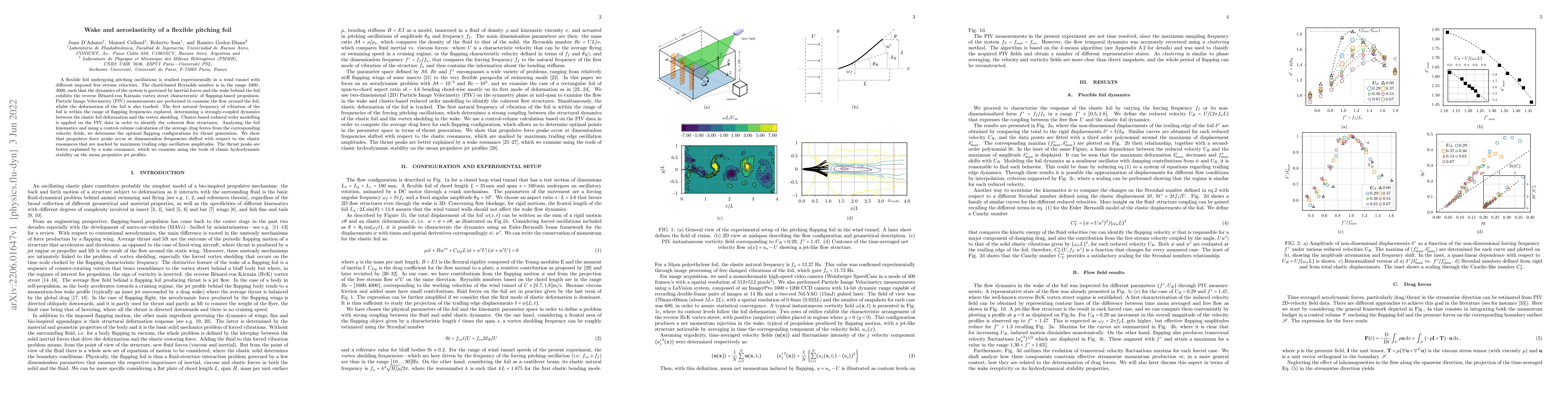 Thumbnail for Wake and aeroelasticity of a flexible pitching foil