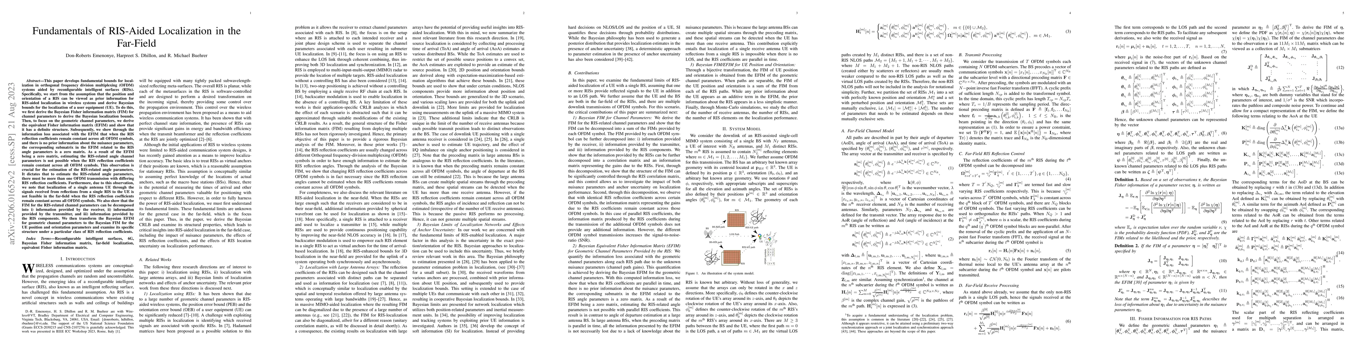 Thumbnail for Fundamentals of RIS-Aided Localization in the Far-Field