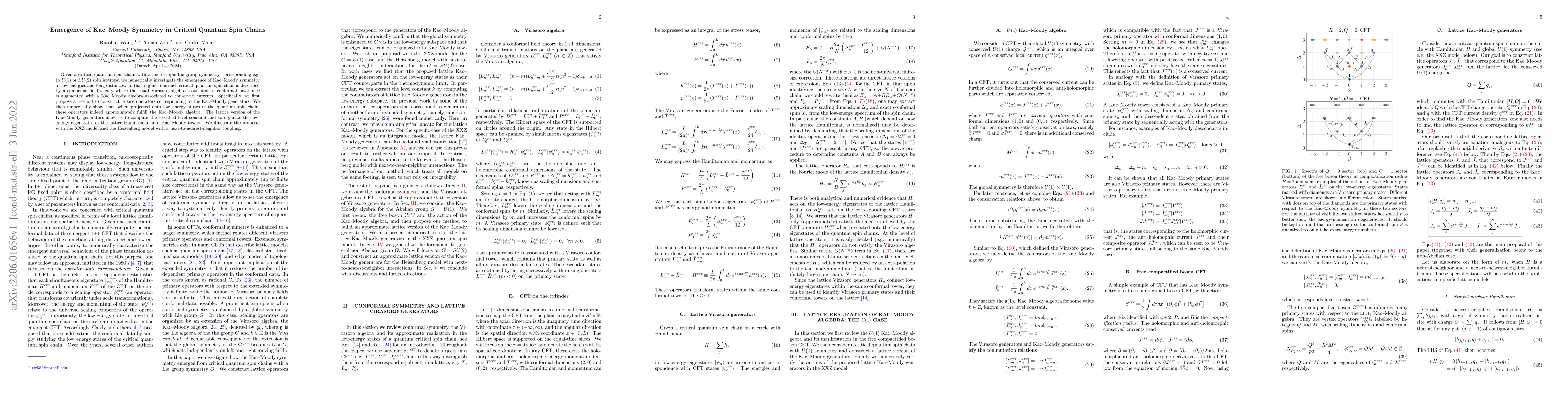 Thumbnail for Emergence of Kac-Moody Symmetry in Critical Quantum Spin Chains