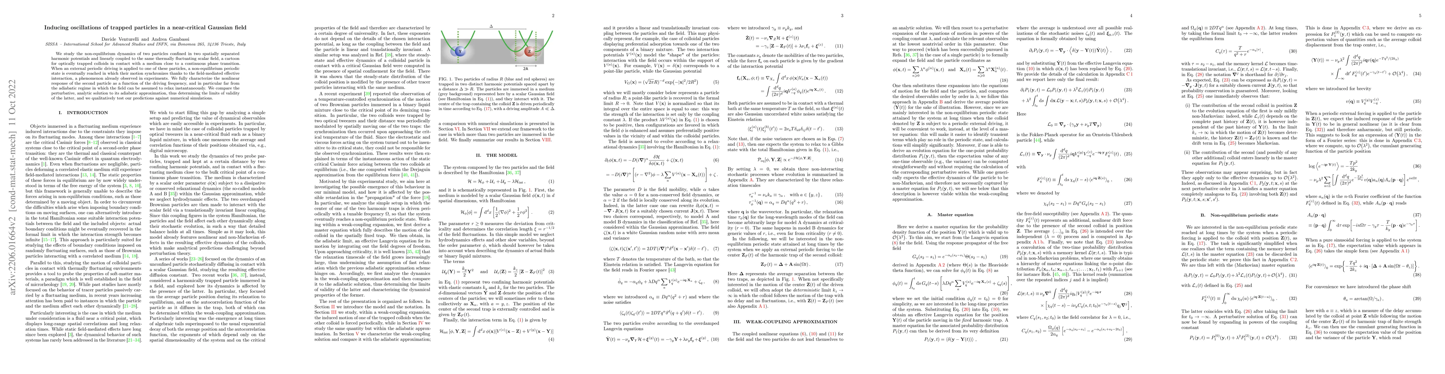 Thumbnail for Inducing oscillations of trapped particles in a near-critical Gaussian
  field