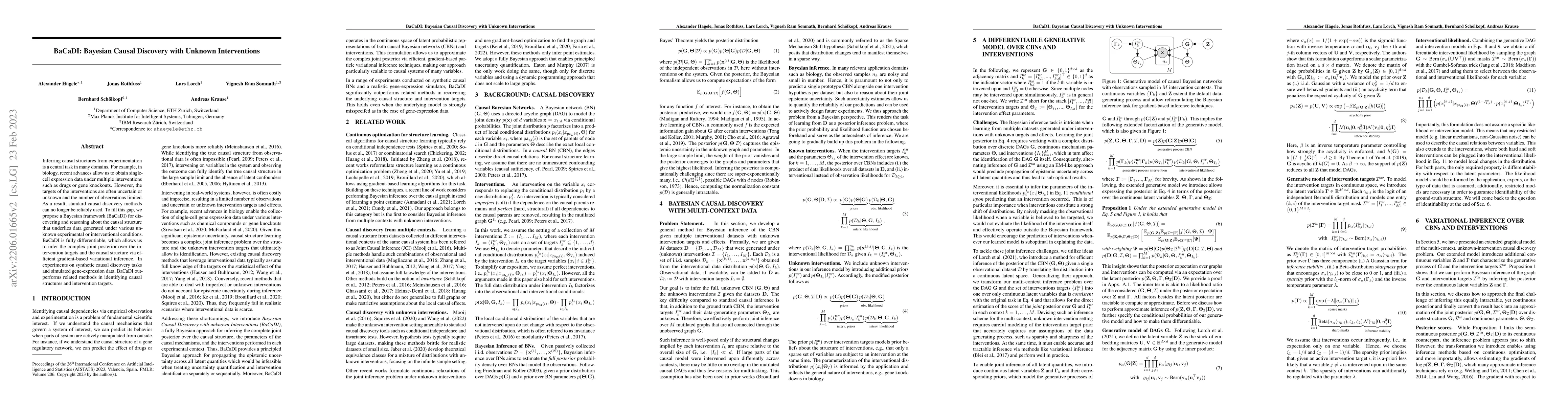 Thumbnail for BaCaDI: Bayesian Causal Discovery with Unknown Interventions