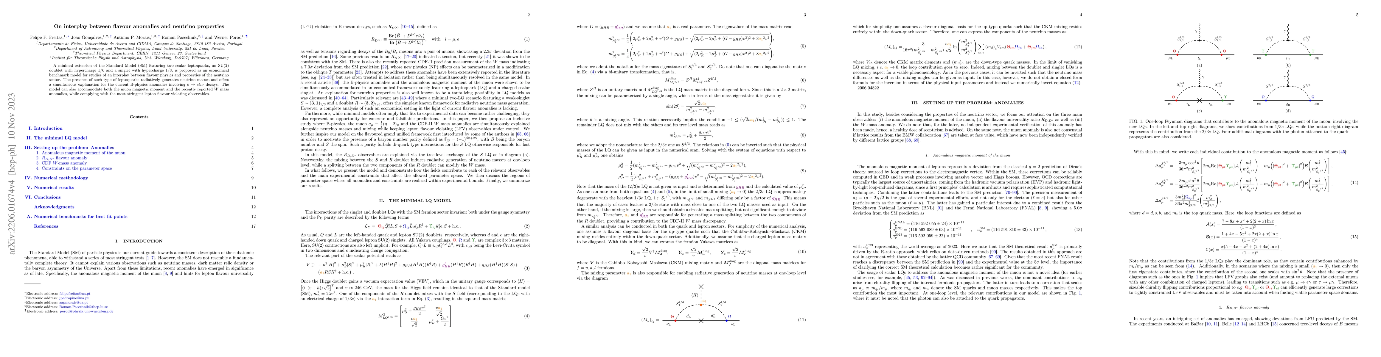 Thumbnail for On interplay between flavour anomalies and neutrino properties