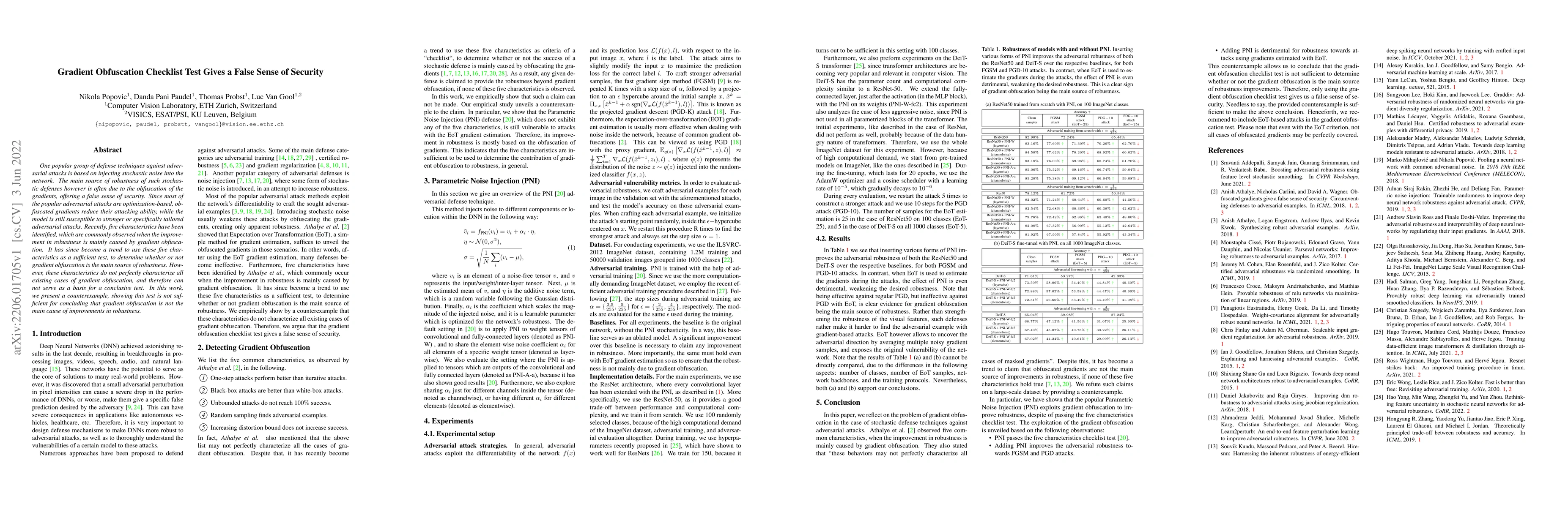 Thumbnail for Gradient Obfuscation Checklist Test Gives a False Sense of Security