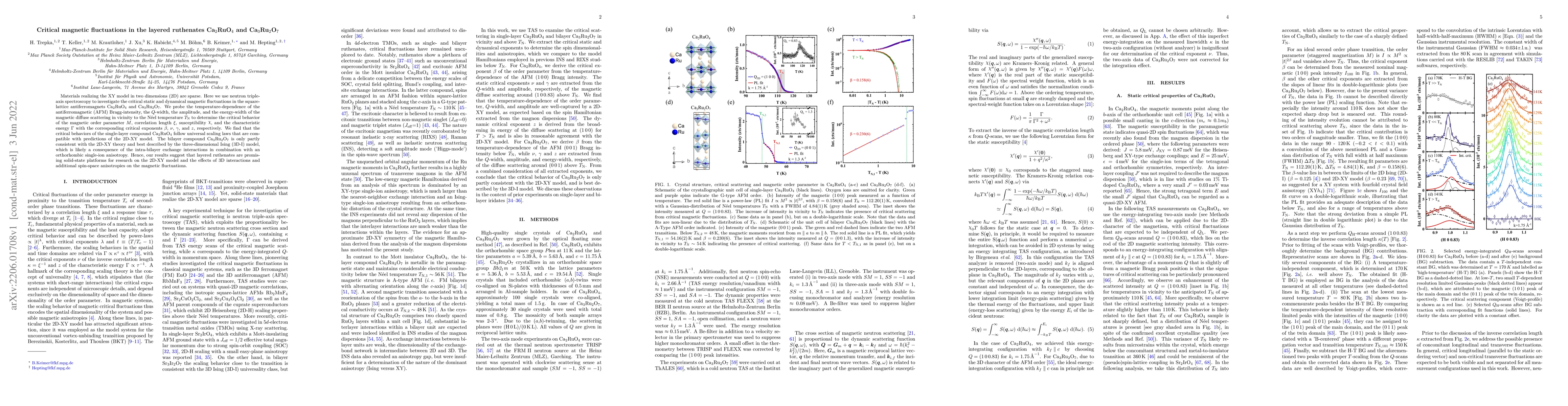 Thumbnail for Critical magnetic fluctuations in the layered ruthenates Ca$_2$RuO$_4$
  and Ca$_3$Ru$_2$O$_7$