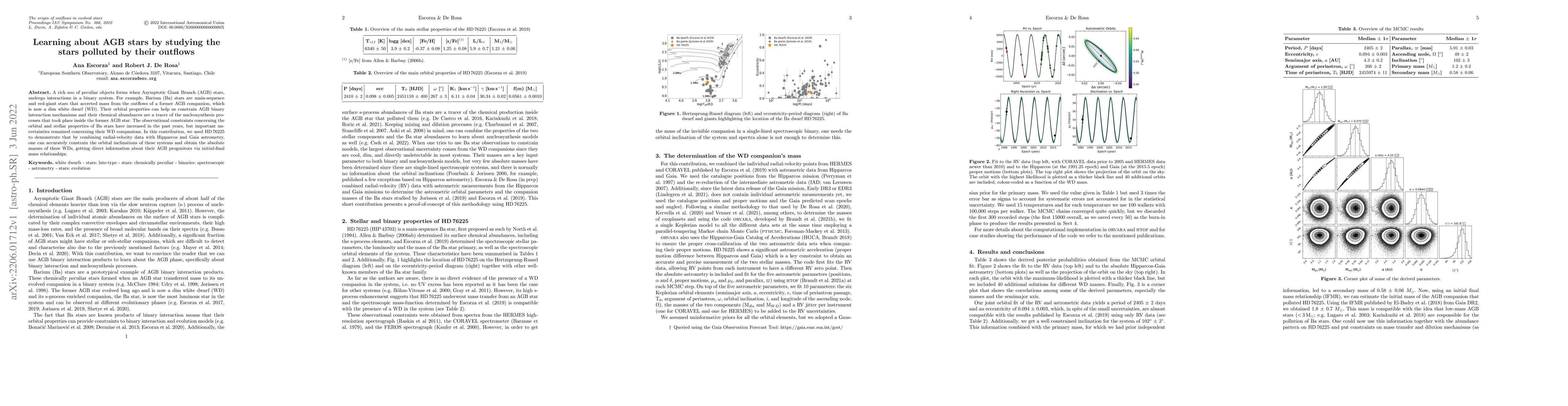 Thumbnail for Learning about AGB stars by studying the stars polluted by their
  outflows