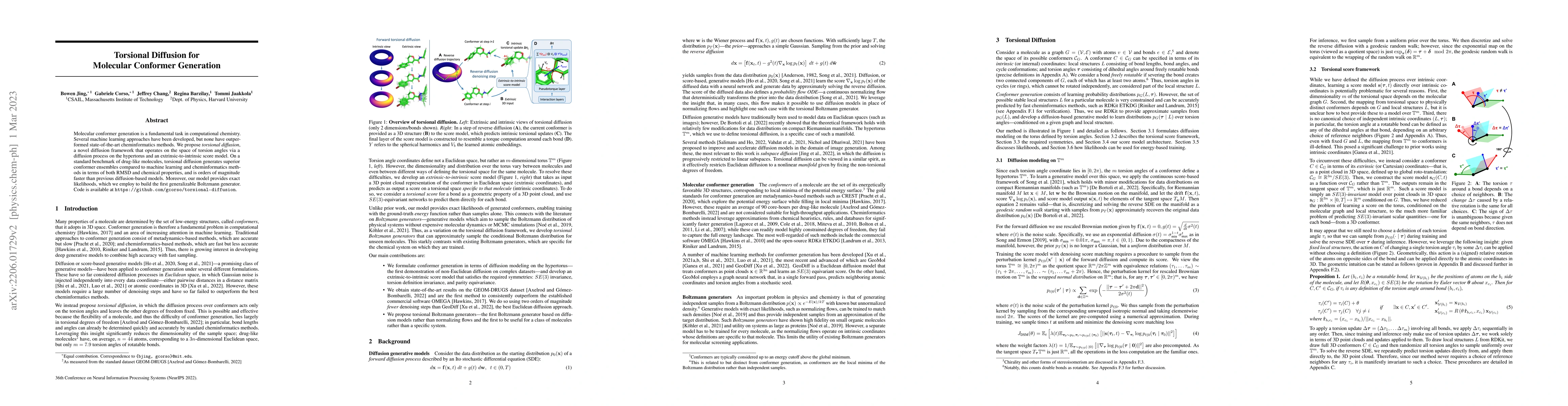 Thumbnail for Torsional Diffusion for Molecular Conformer Generation
