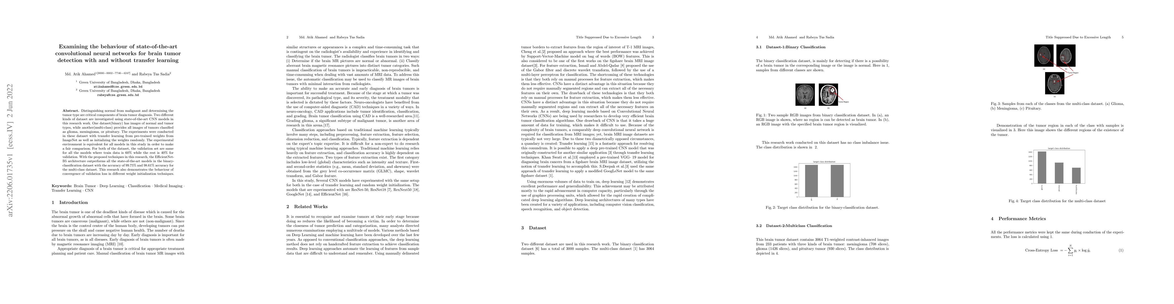 Thumbnail for Examining the behaviour of state-of-the-art convolutional neural
  networks for brain tumor detection with and without transfer learning