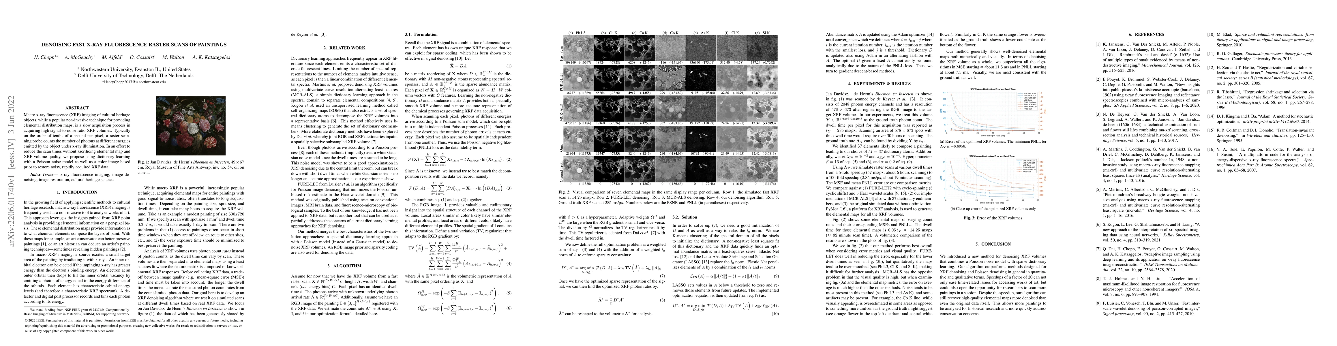 Thumbnail for Denoising Fast X-Ray Fluorescence Raster Scans of Paintings