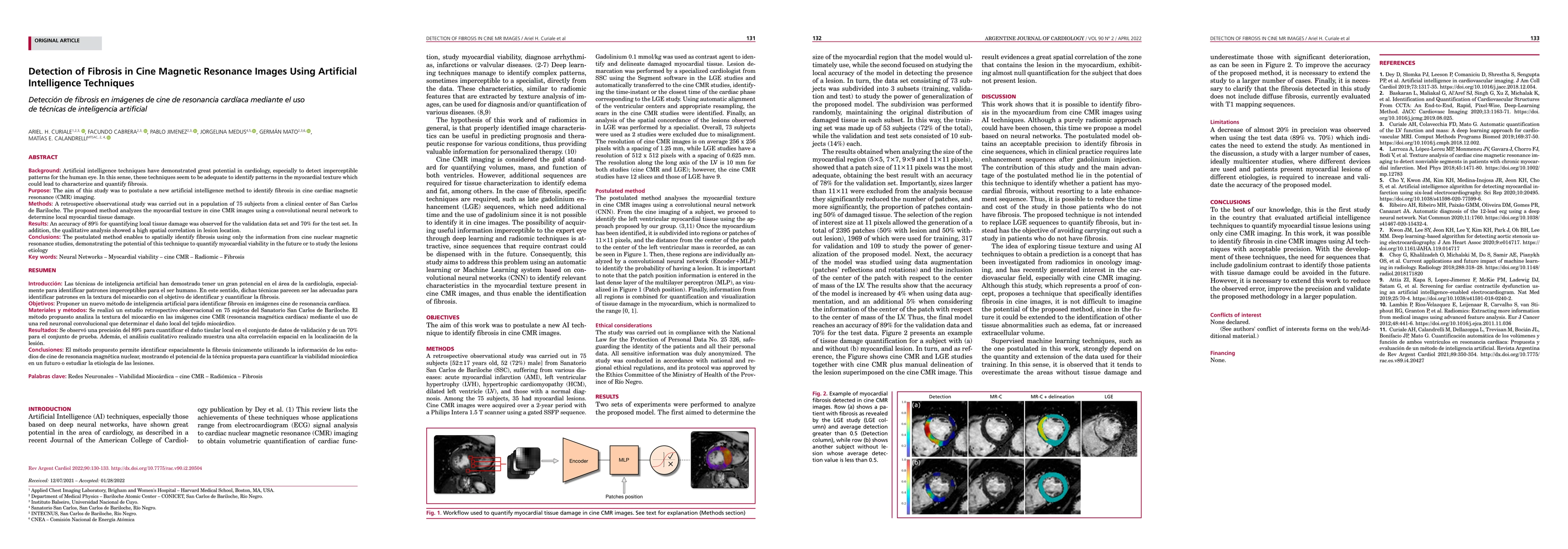 Thumbnail for Detection of Fibrosis in Cine Magnetic Resonance Images Using Artificial
  Intelligence Techniques