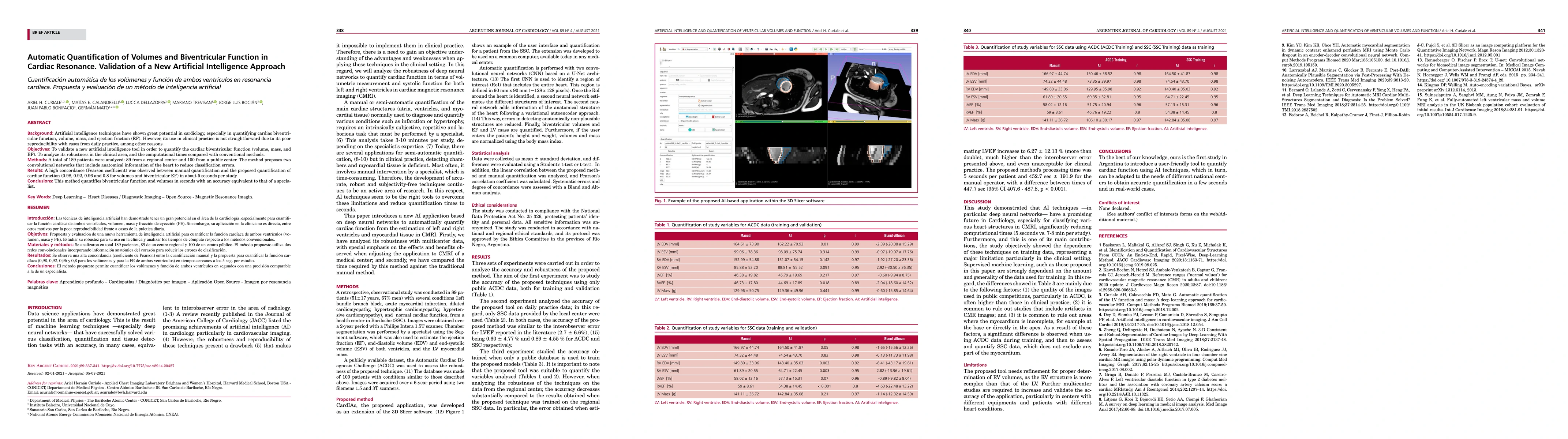Thumbnail for Automatic Quantification of Volumes and Biventricular Function in
  Cardiac Resonance. Validation of a New Artificial Intelligence Approach
