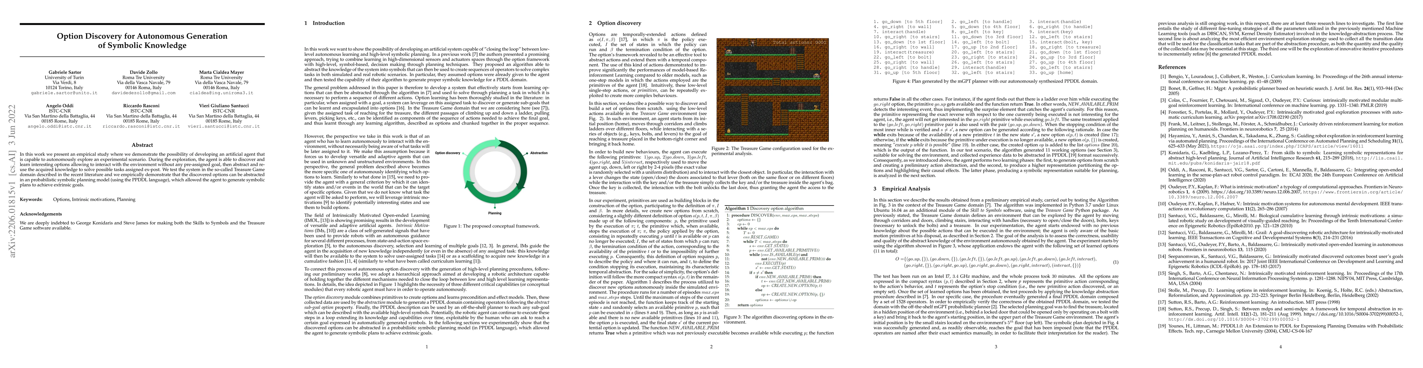 Thumbnail for Option Discovery for Autonomous Generation of Symbolic Knowledge