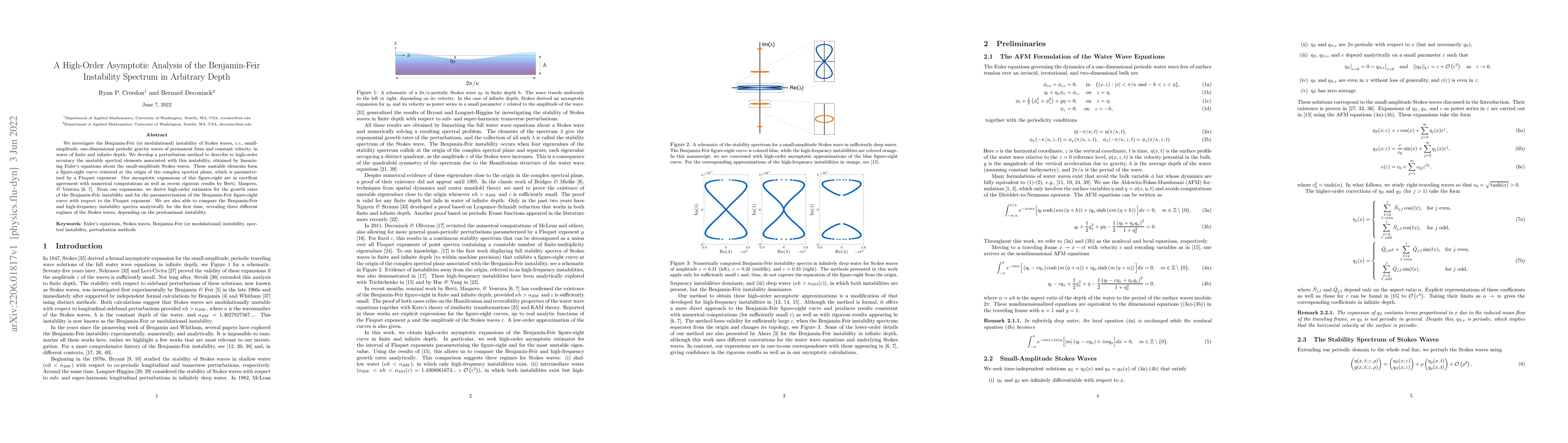Thumbnail for A High-Order Asymptotic Analysis of the Benjamin-Feir Instability
  Spectrum in Arbitrary Depth