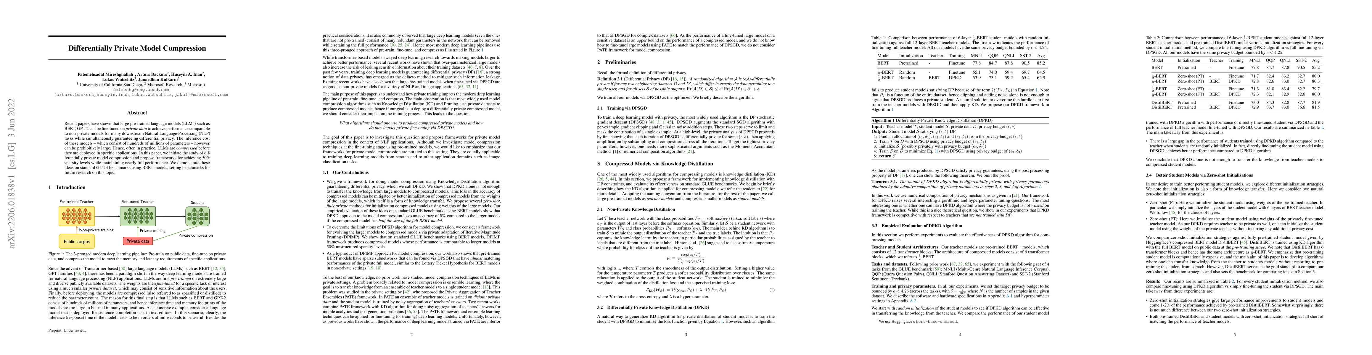 Thumbnail for Differentially Private Model Compression