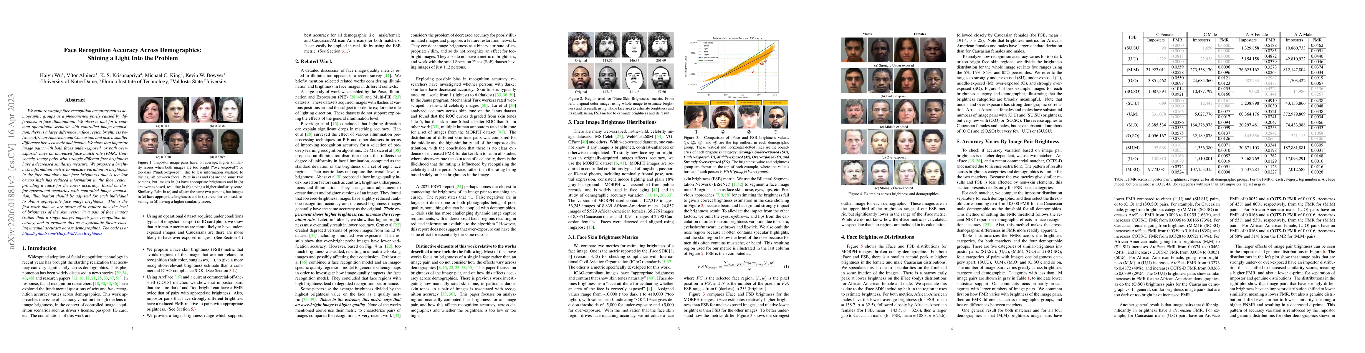 Thumbnail for Face Recognition Accuracy Across Demographics: Shining a Light Into the
  Problem