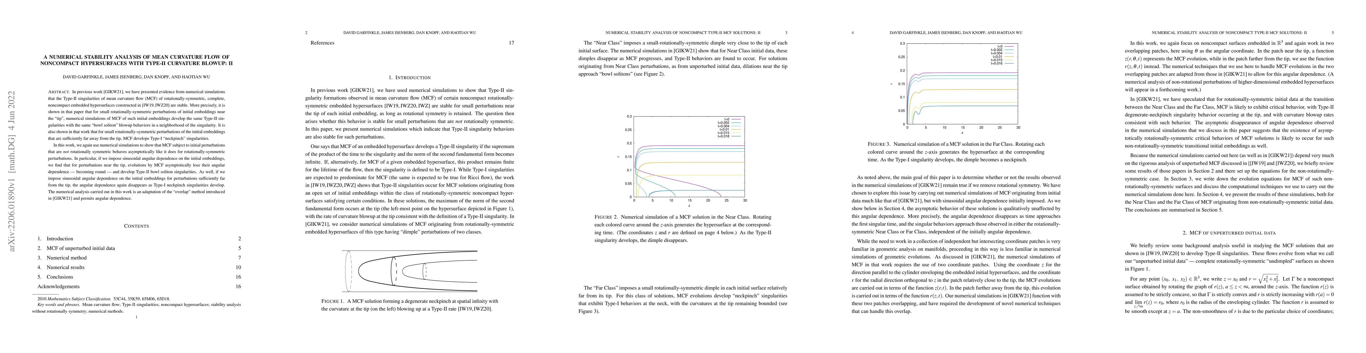 Thumbnail for A numerical stability analysis of mean curvature flow of noncompact
  hypersurfaces with Type-II curvature blowup: II
