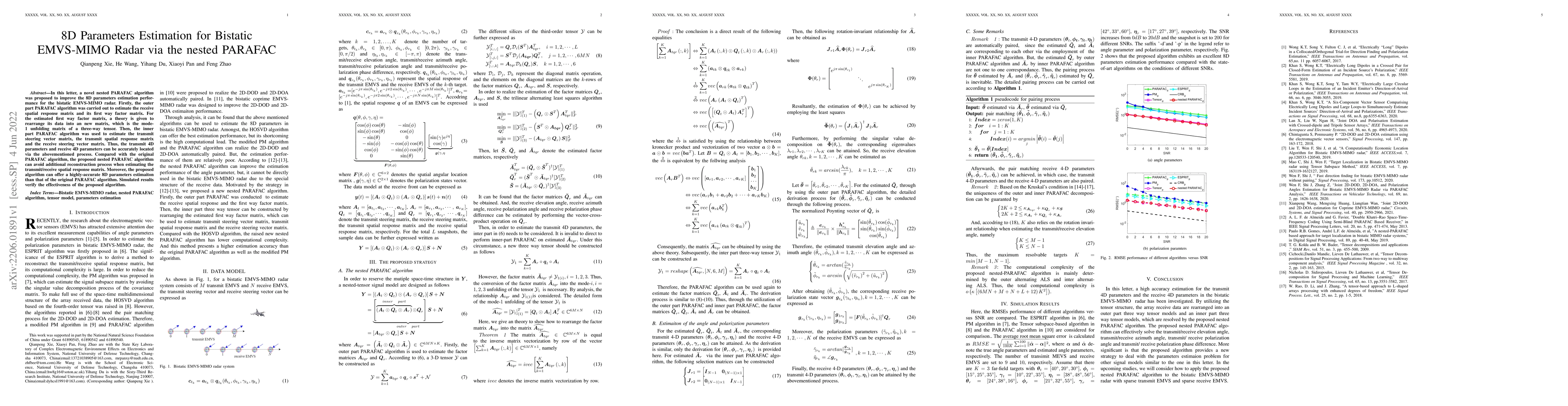 Thumbnail for 8D Parameters Estimation for Bistatic EMVS-MIMO Radar via the nested
  PARAFAC