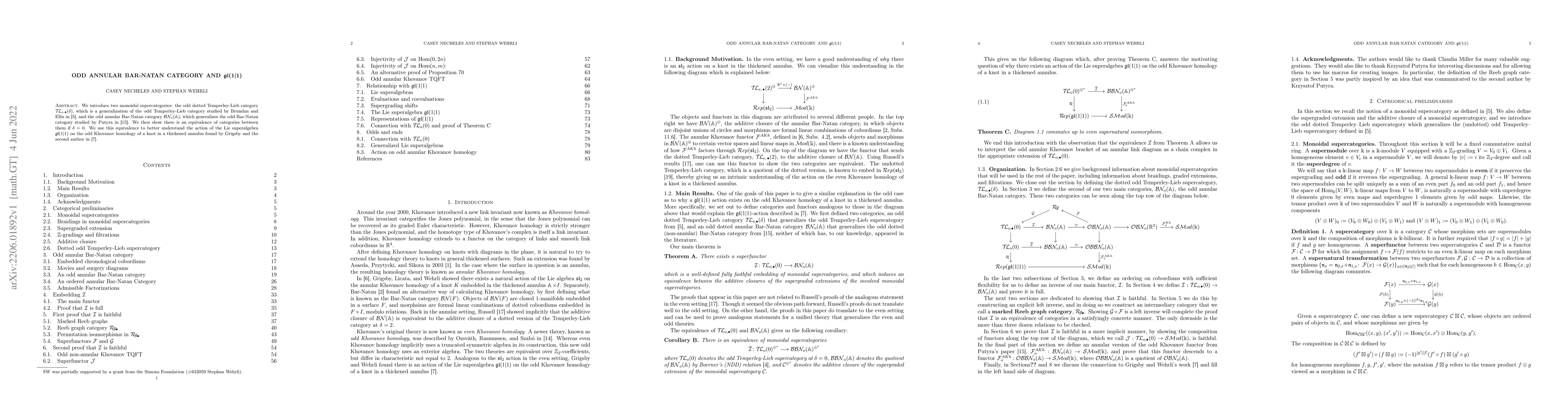 Thumbnail for Odd annular Bar-Natan category and gl(1|1)