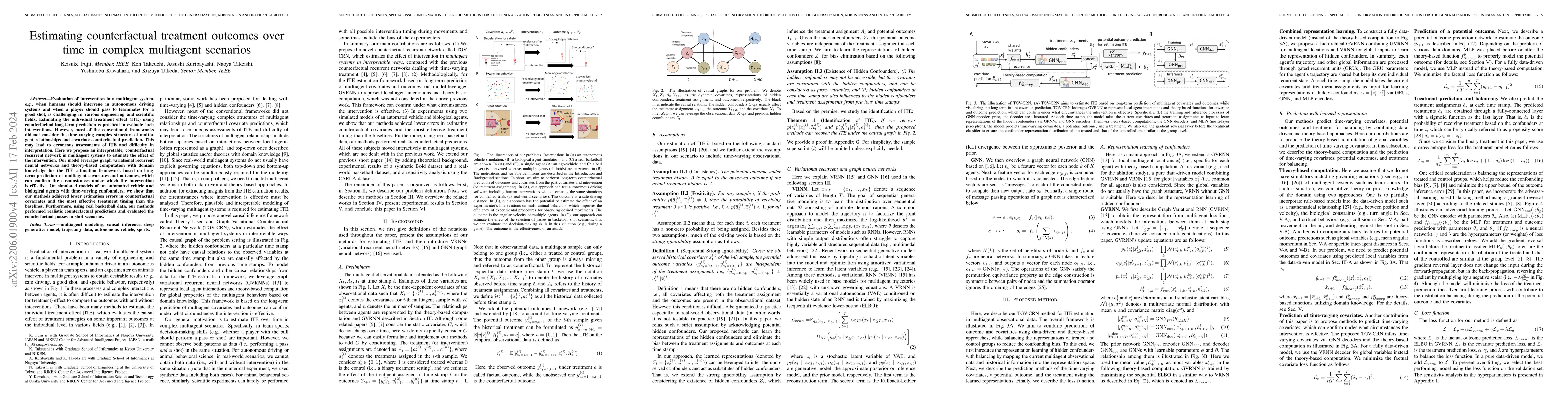Thumbnail for Estimating counterfactual treatment outcomes over time in complex
  multiagent scenarios