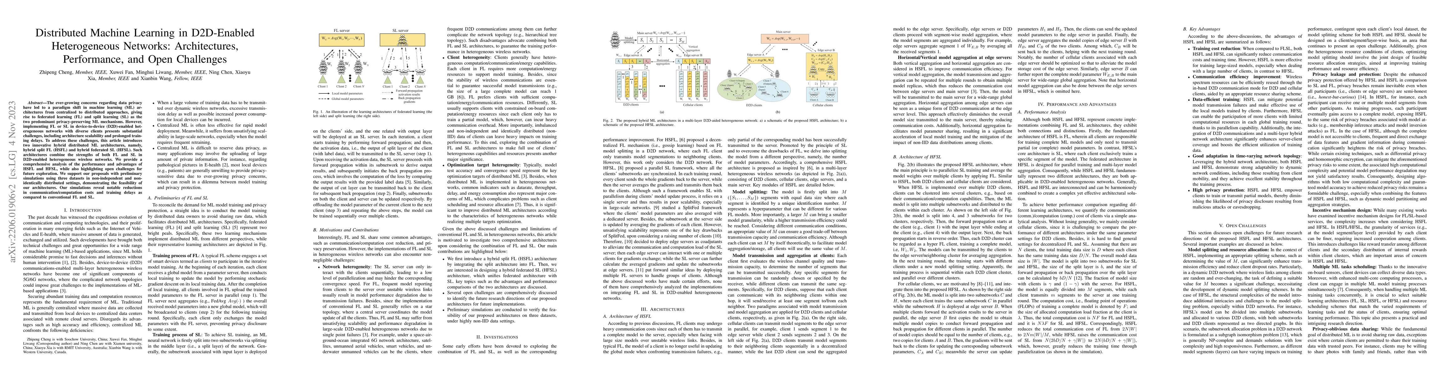 Thumbnail for Distributed Machine Learning in D2D-Enabled Heterogeneous Networks:
  Architectures, Performance, and Open Challenges