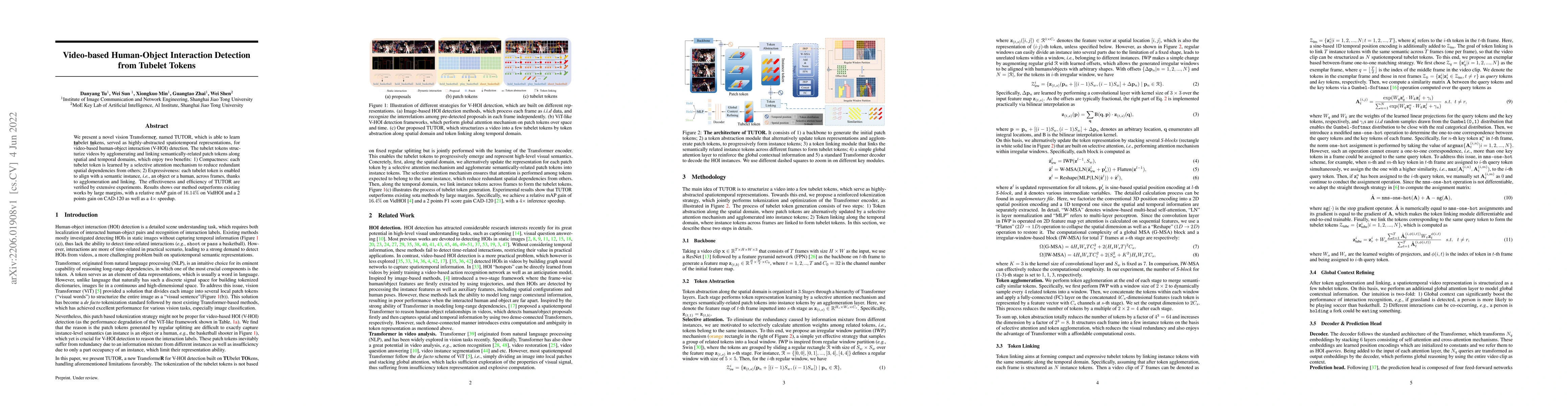 Thumbnail for Video-based Human-Object Interaction Detection from Tubelet Tokens
