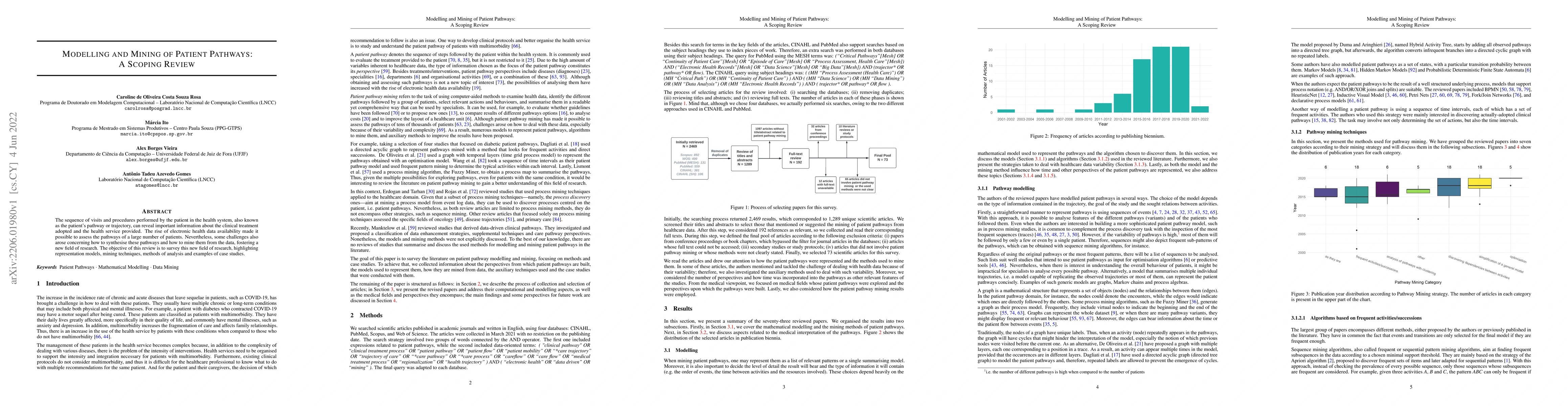 Thumbnail for Modelling and Mining of Patient Pathways: A Scoping Review