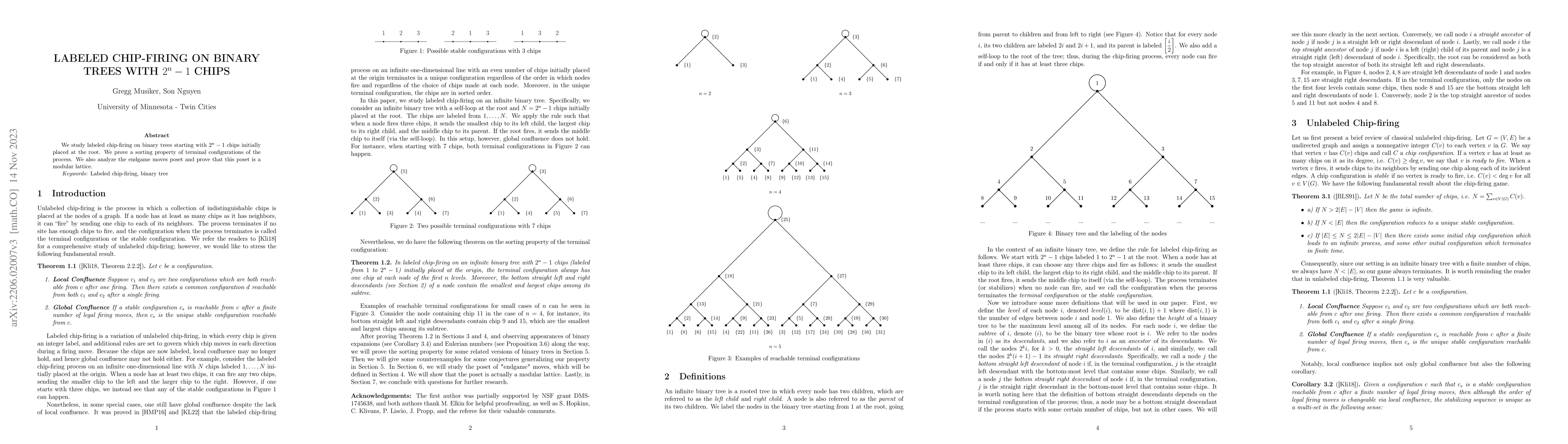 Thumbnail for Labeled Chip-firing on Binary Trees with $2^n-1$ Chips