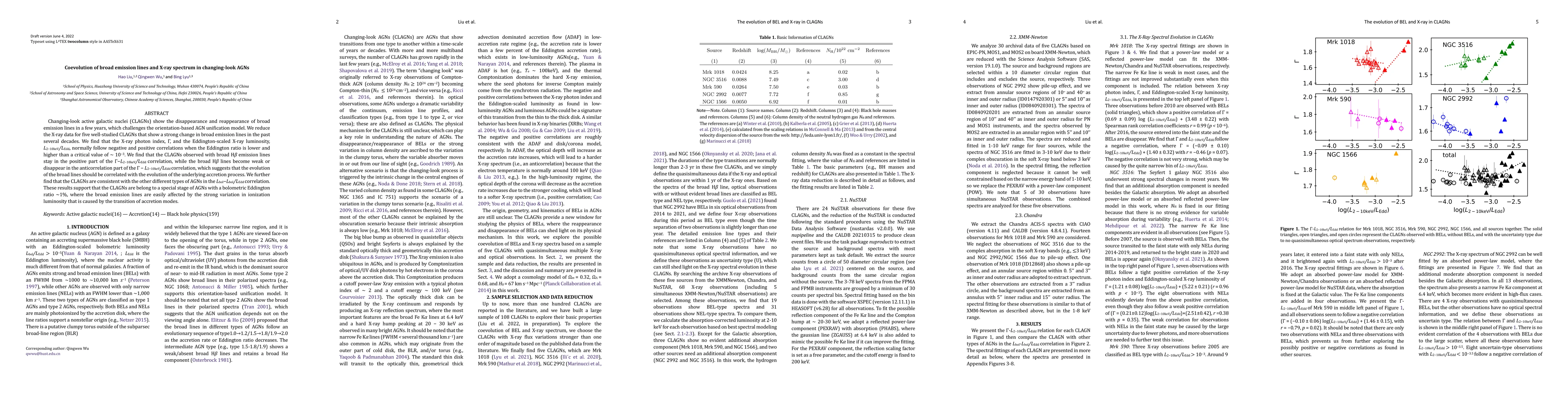 Thumbnail for Coevolution of broad emission lines and X-ray spectrum in changing-look
  AGNs