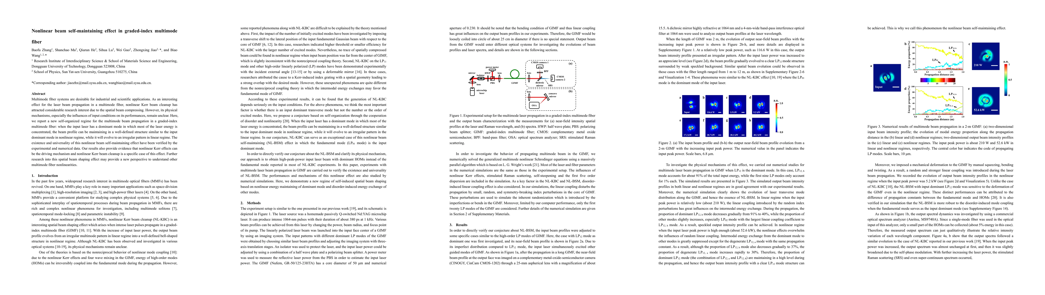 Thumbnail for Nonlinear beam self-maintaining effect in graded-index multimode fiber