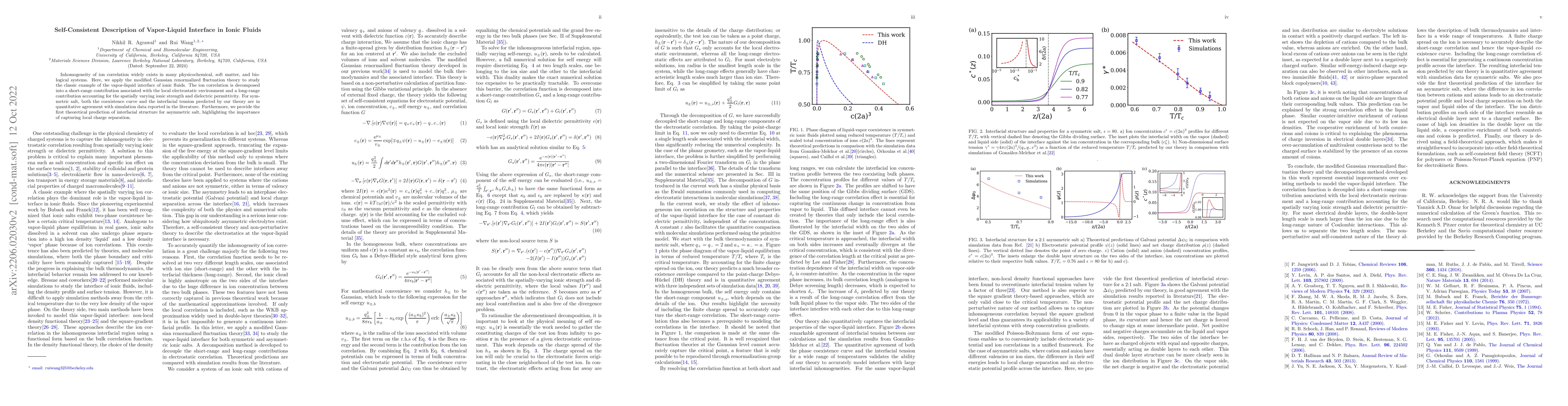 Thumbnail for Self-Consistent Description of Vapor-Liquid Interface in Ionic Fluids
