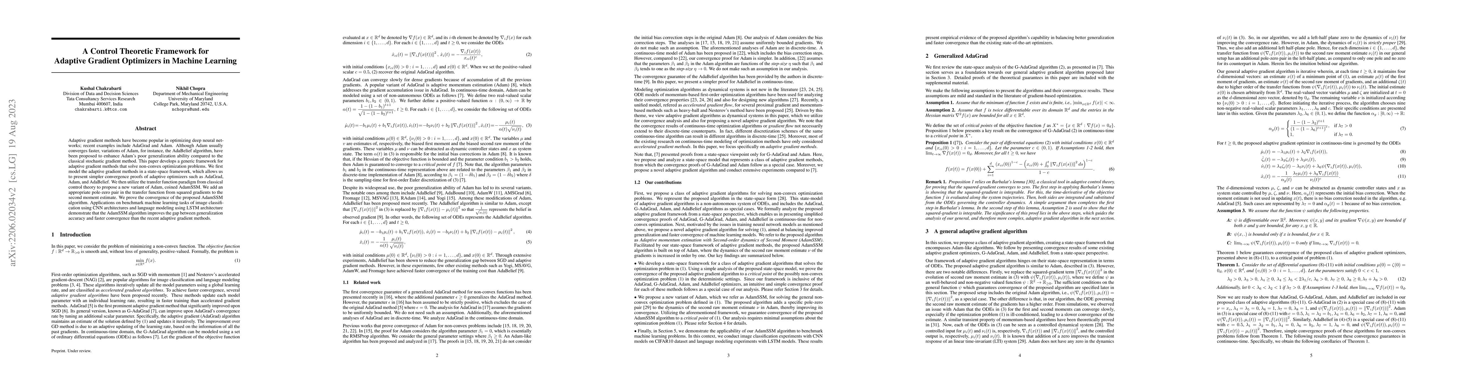 Thumbnail for A Control Theoretic Framework for Adaptive Gradient Optimizers in
  Machine Learning