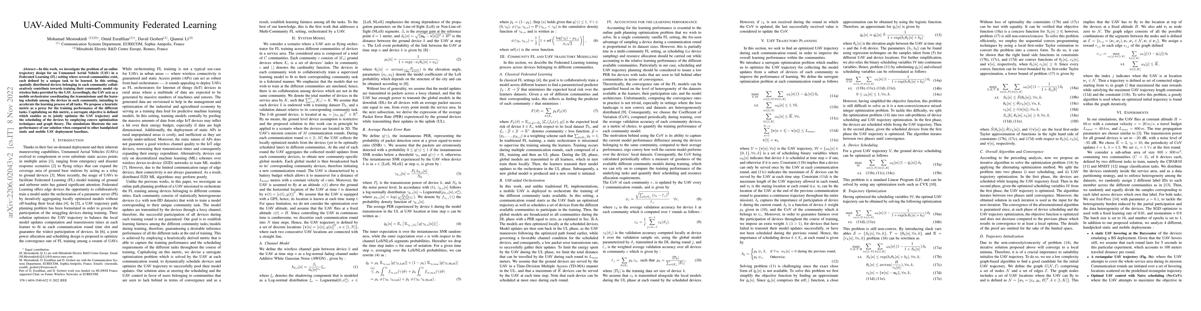 Thumbnail for UAV-Aided Multi-Community Federated Learning