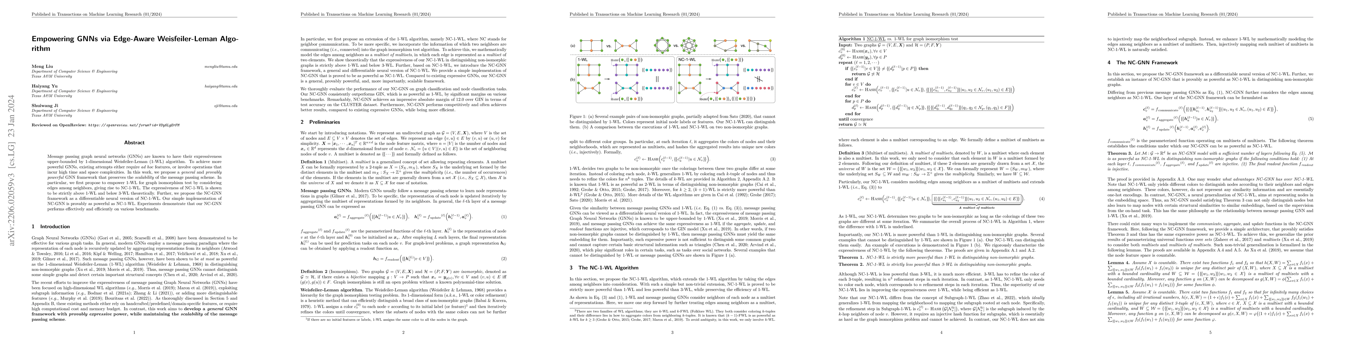 Thumbnail for Empowering GNNs via Edge-Aware Weisfeiler-Leman Algorithm
