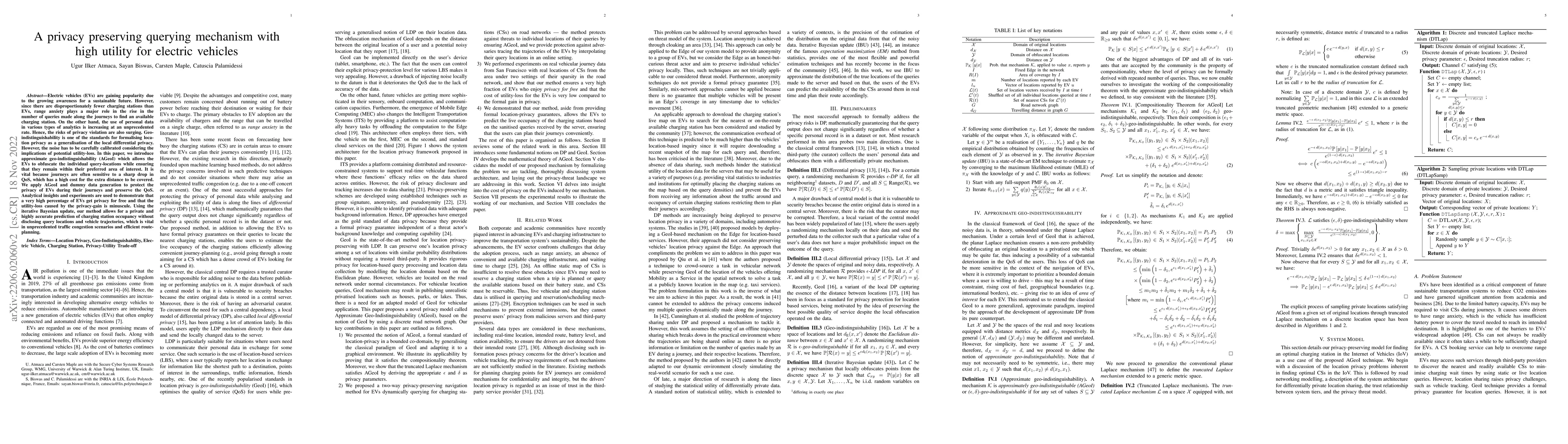 Thumbnail for A privacy preserving querying mechanism with high utility for electric
  vehicles