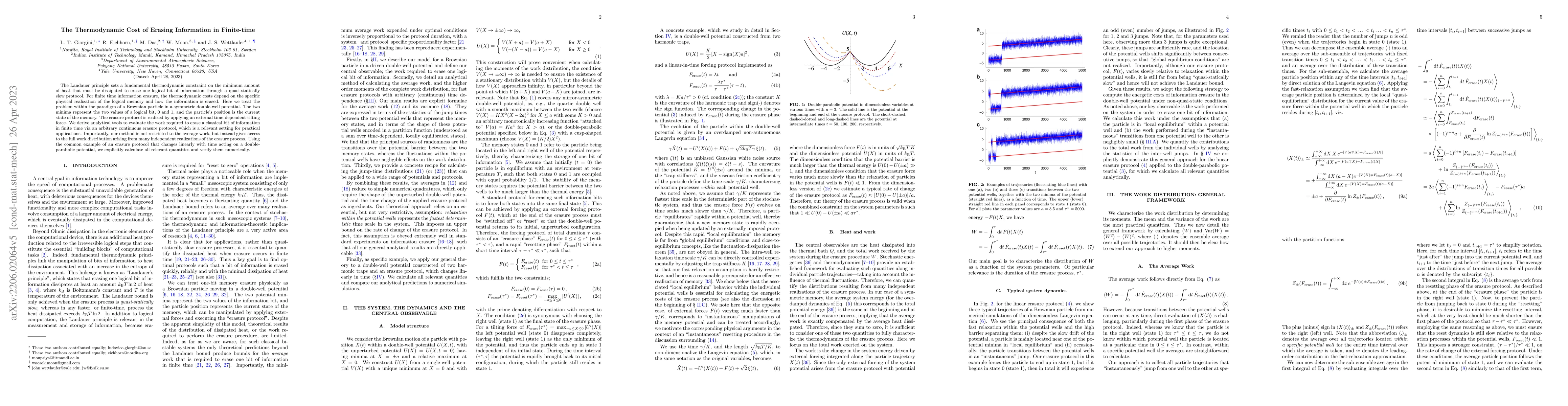 Thumbnail for The Thermodynamic Cost of Erasing Information in Finite-time