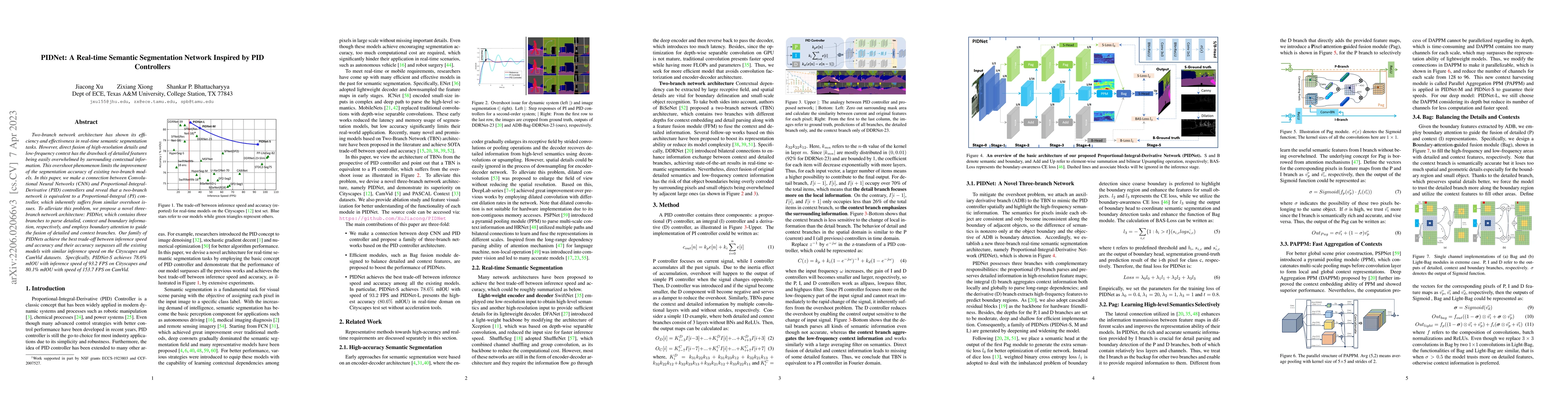 Thumbnail for PIDNet: A Real-time Semantic Segmentation Network Inspired by PID
  Controllers
