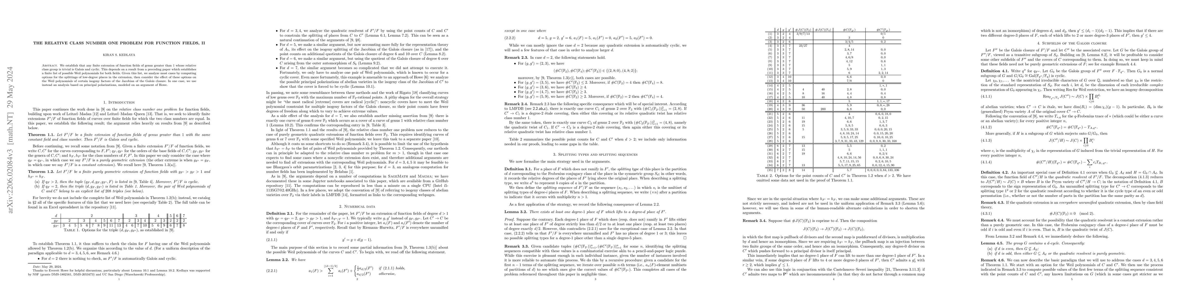 Thumbnail for The relative class number one problem for function fields, II