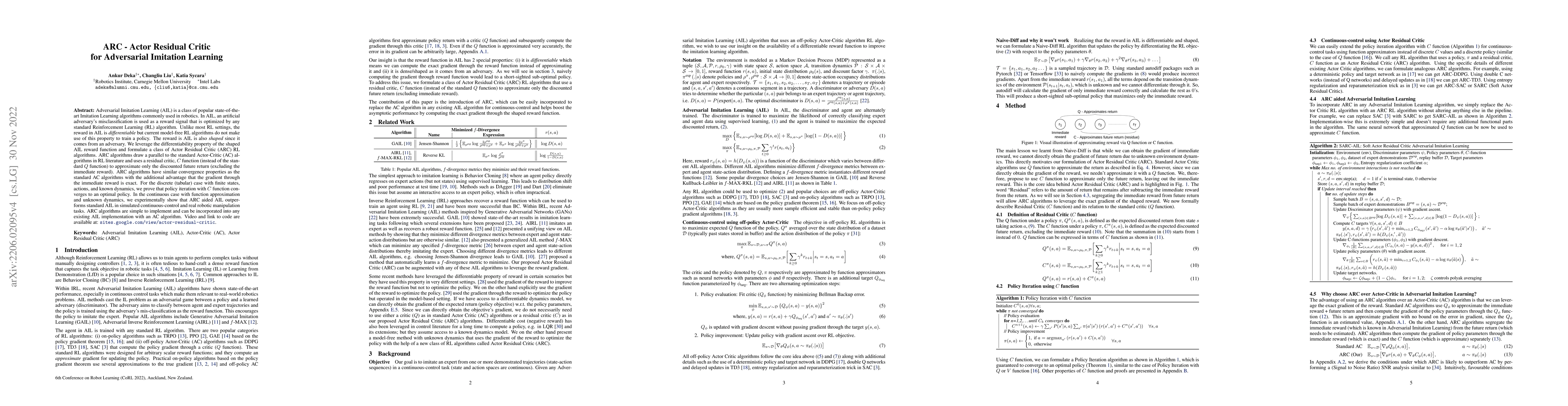 Thumbnail for ARC - Actor Residual Critic for Adversarial Imitation Learning