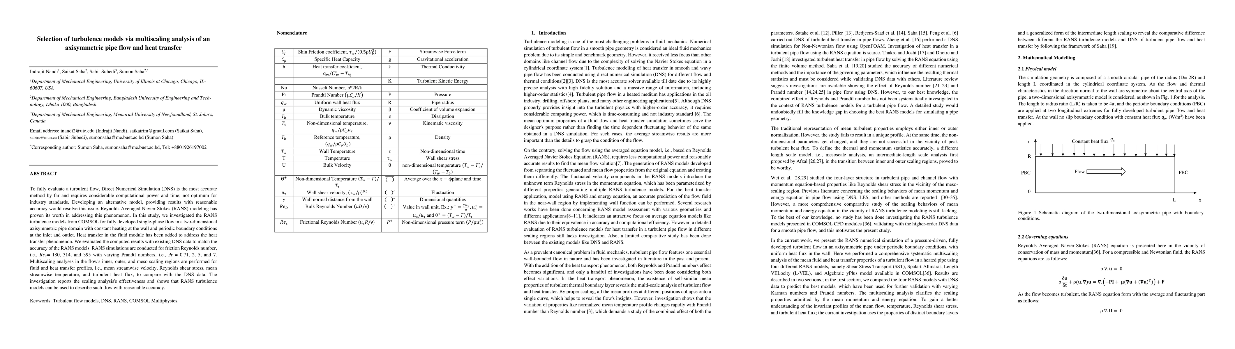 Thumbnail for Selection of turbulence models via multiscaling analysis of an
  axisymmetric pipe flow and heat transfer