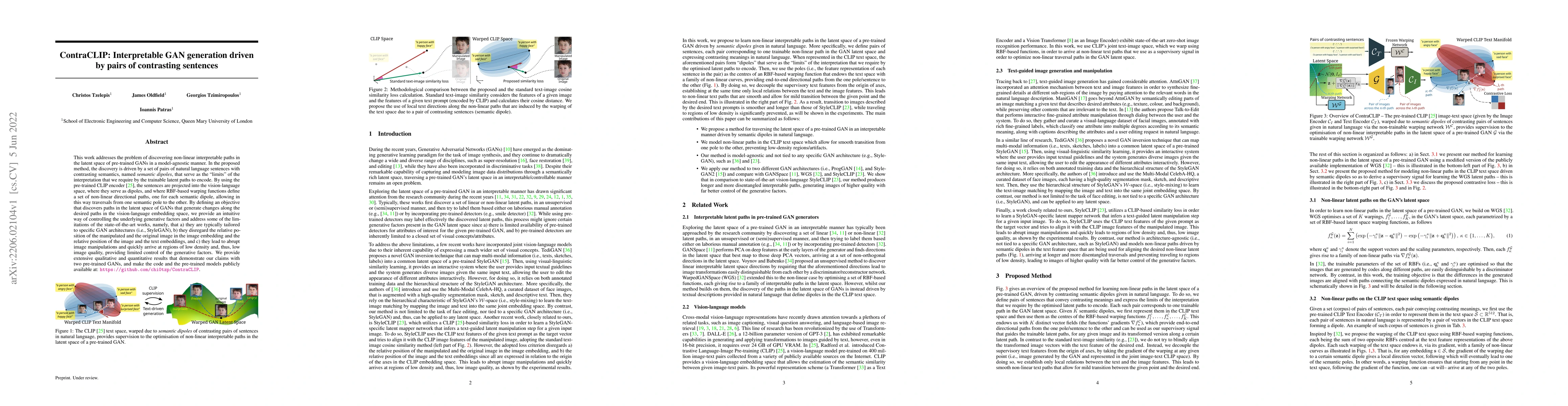 Thumbnail for ContraCLIP: Interpretable GAN generation driven by pairs of contrasting
  sentences